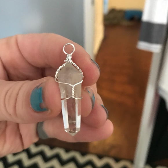 Jewelry - Wire wrapped quartz pendant